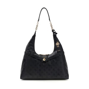 Guess Axelväska Ella logo hobo Svart