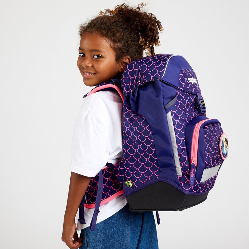 Ergobag Skoletaske Prime Pearl DiveBea Blå m/hvide prikker 2