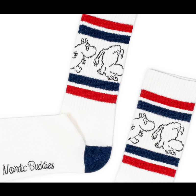 Nordic Buddies Herrestrømpe Retro Mumi  Hvid 5