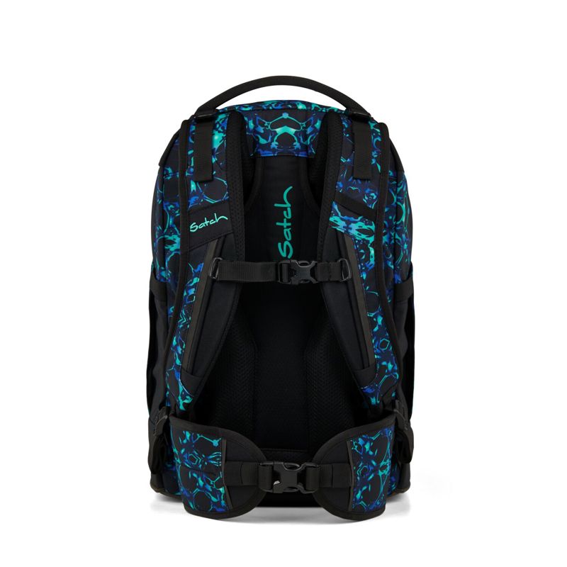 Satch Skoletaske Pack Caleido Blue Sort/Turkis 5