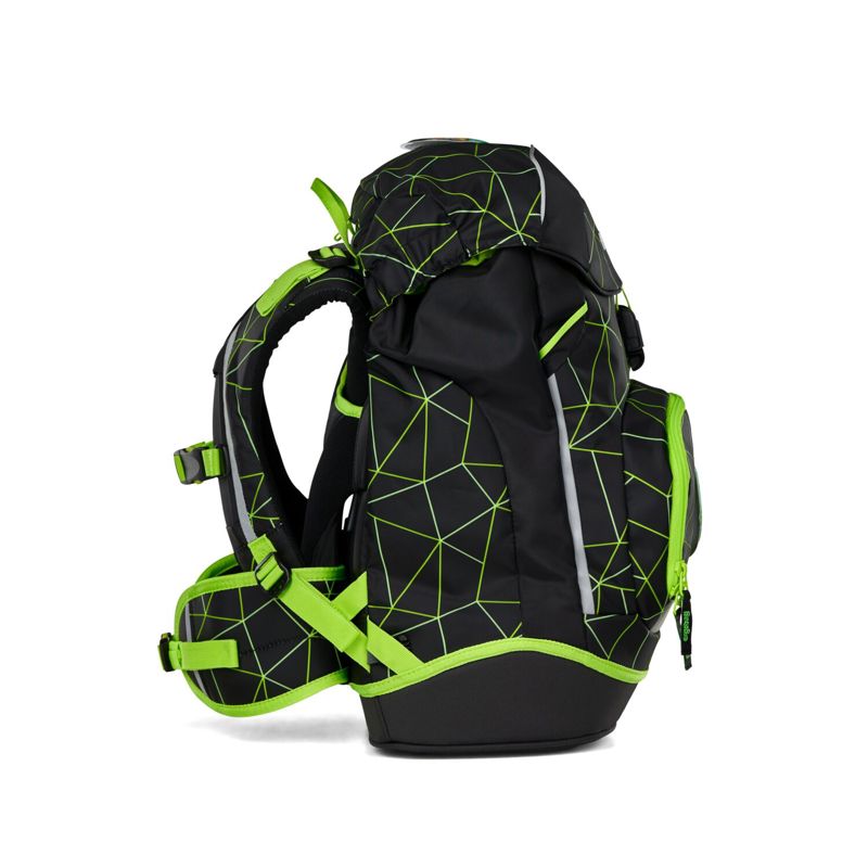 Ergobag Skoletaske Prime CyBear Race  Sort- Neon 3