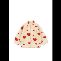 Konges Sløjd Jacka Jody Teddy Coeur Amour Röd/Vit 12 mdr. 1