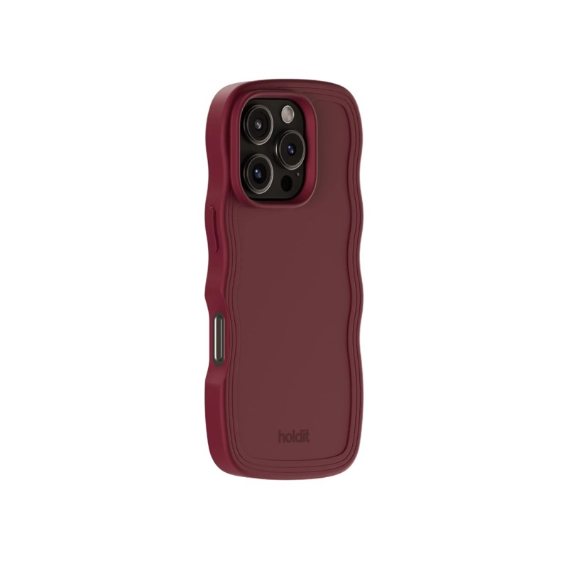 Holdit Mobilcover Wavy Bordeaux Iphone 16 Pro Max 2