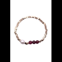 Conmé Armbånd Frida Pearl Mørk Bordeaux 1