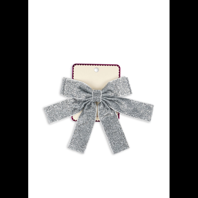 Konges Sløjd Hårrosett Glitter Velour Silver 1