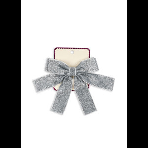 Konges Sløjd Hårrosett Glitter Velour Silver