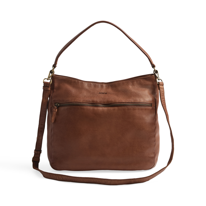Aura Skuldertaske Salma  Cognac 1