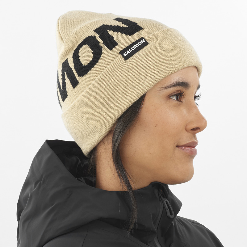Salomon Mössa Hermitage beanie Naturvit 3