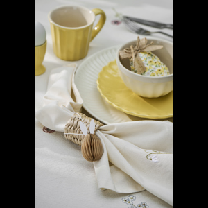 Ib Laursen Tygnservett Flora Creme alt image