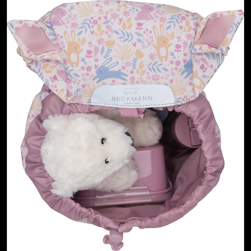 Beckmann Barnryggsäck Classic Bunny Rosa 5