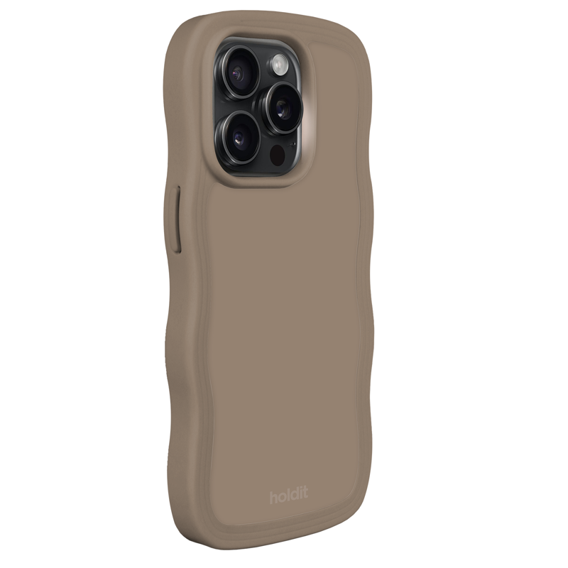 Holdit Mobilcover Wavy Mocca Brun iPhone 14 Pro 3