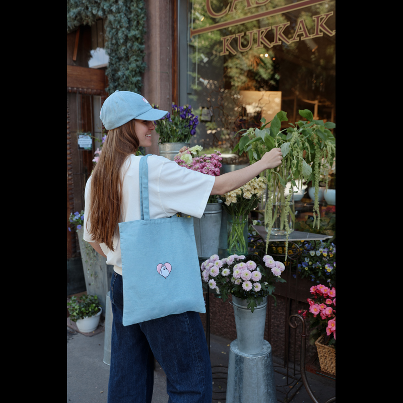 Nordic Buddies Tote Bag Mumintroll Denim Blå/Ljusblå 7