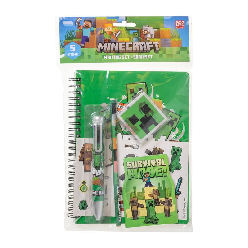 Minecraft Skrivesæt med blok Minecraft Grøn