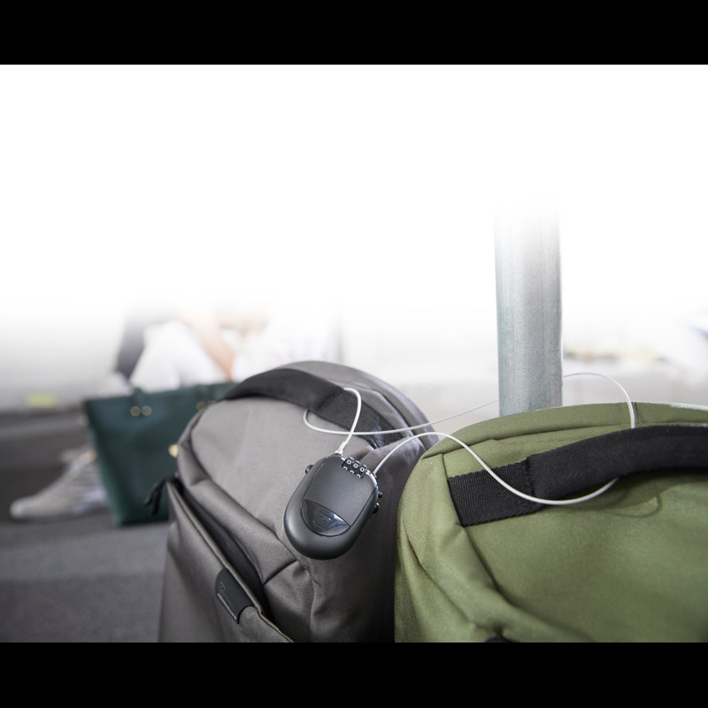 Go Travel Hængelås Retractable Cable Sort 6