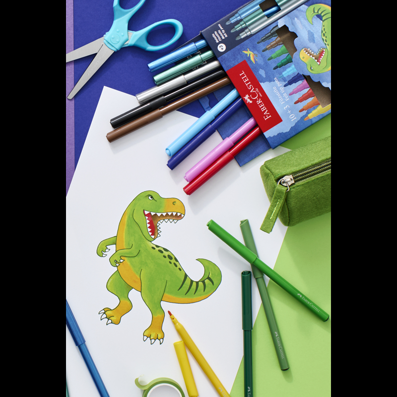 Faber-Castell Tusser Dinosaur 10-Pak Flere farver 3