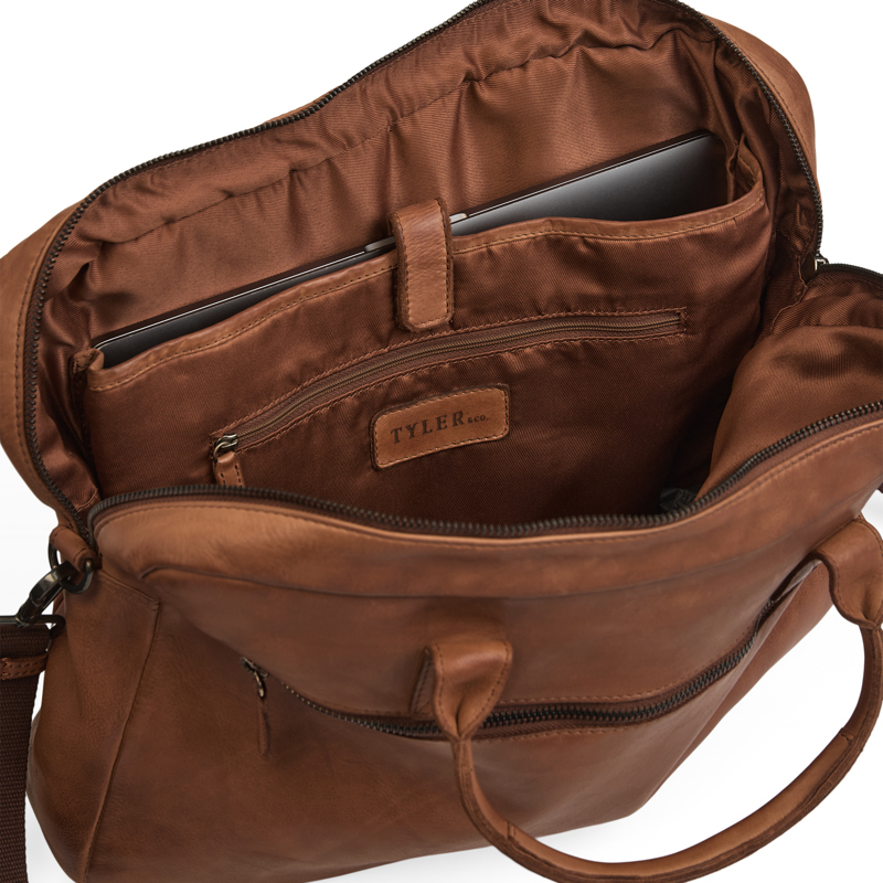 Tyler & Co Computertaske Cosmo Cognac 14" 2