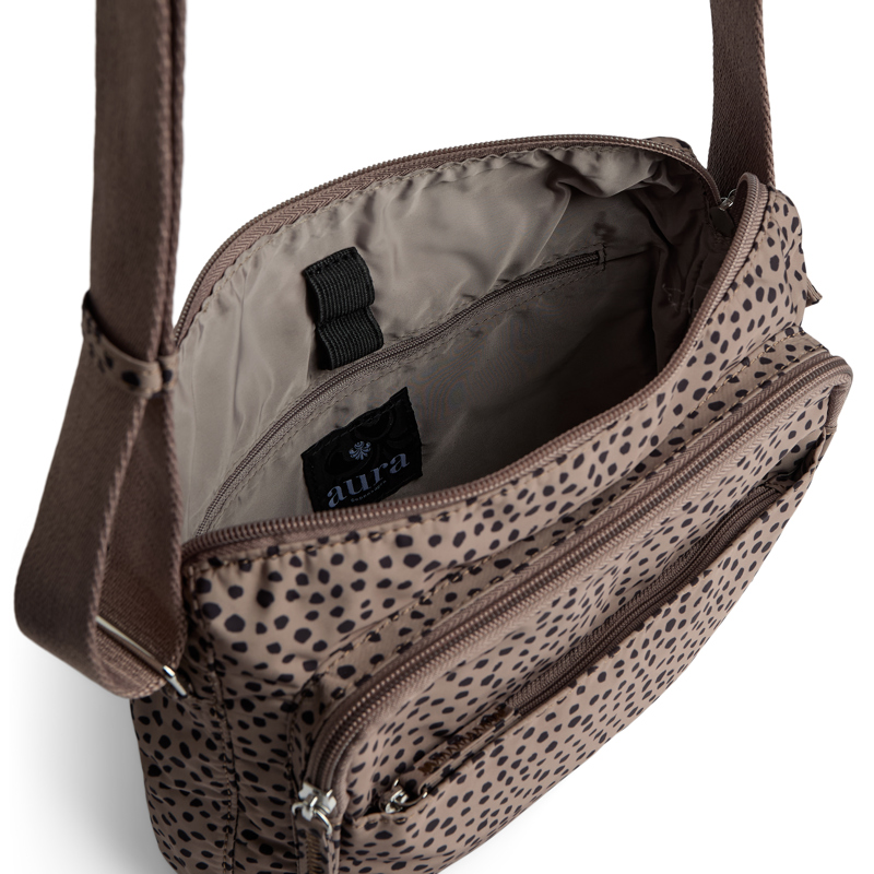 Aura Crossbody Novara Recycled Taupe/Svart 6