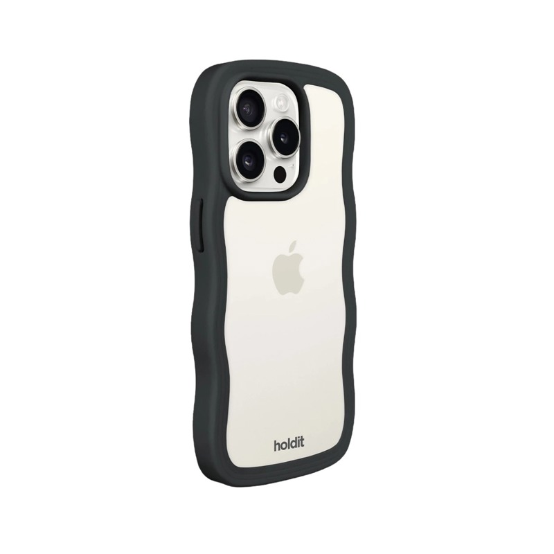 Holdit Mobilcover Wavy Sort iPhone 14 Pro 3