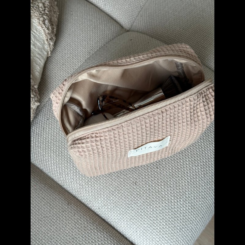 PITAYA Necessär Waffle Medium Beige 2