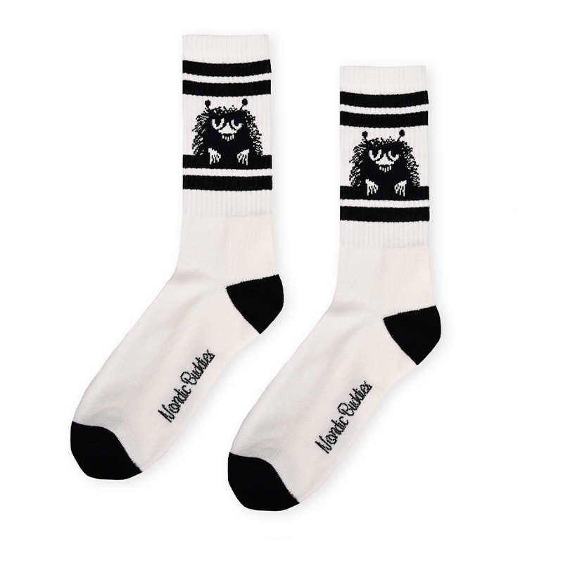 Nordic Buddies Herrestrømpe Retro Mumi  Sort/Hvid 1