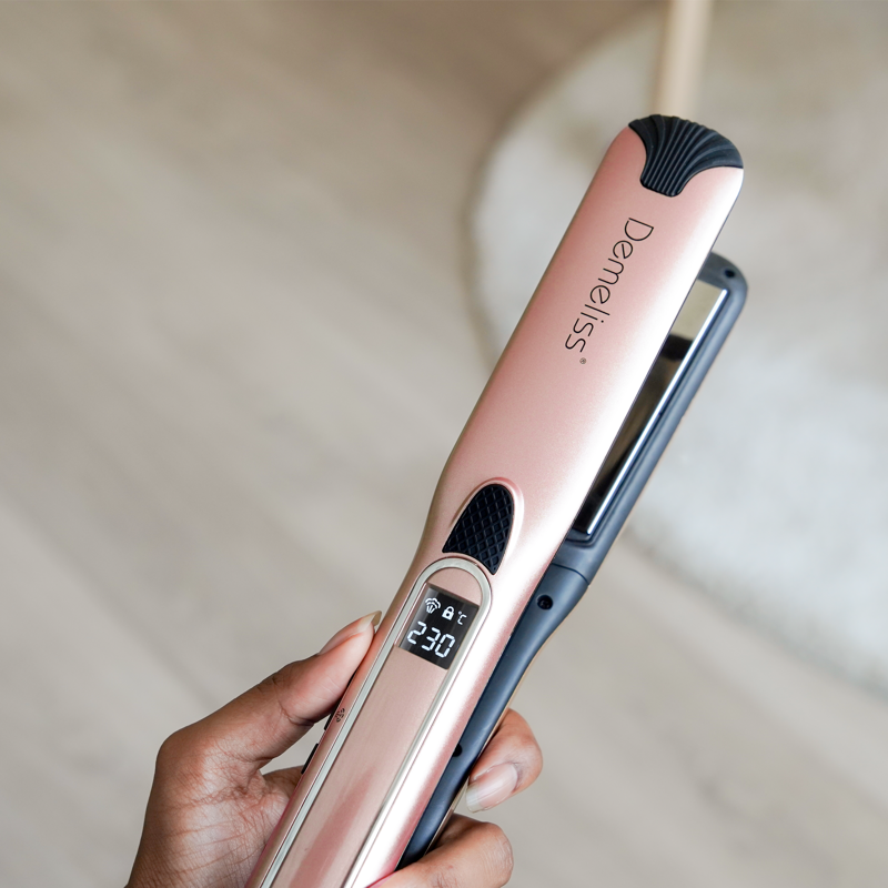 Demeliss Dampglattejern Titanium V2.0 Pink/guld 4