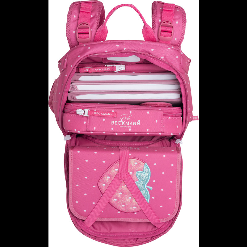 Beckmann Skolväskeset Active Air Straw Rosa mönster 6
