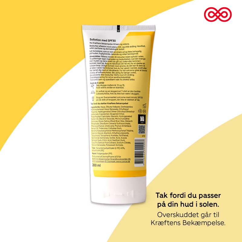 Kræftens Bekæmpelse Sollotion SPF30 Hvid 4