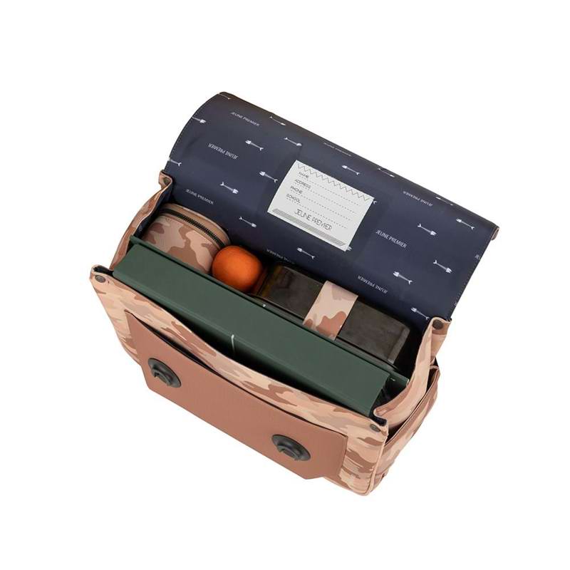 Jeune Premier Skolväska Retro Wildlife Sand 4