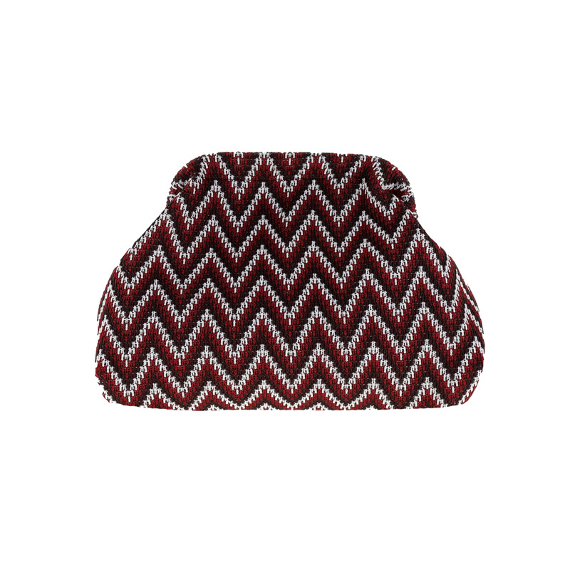 By Stær Clutch Alba Zig Zag Svart med mönster 1