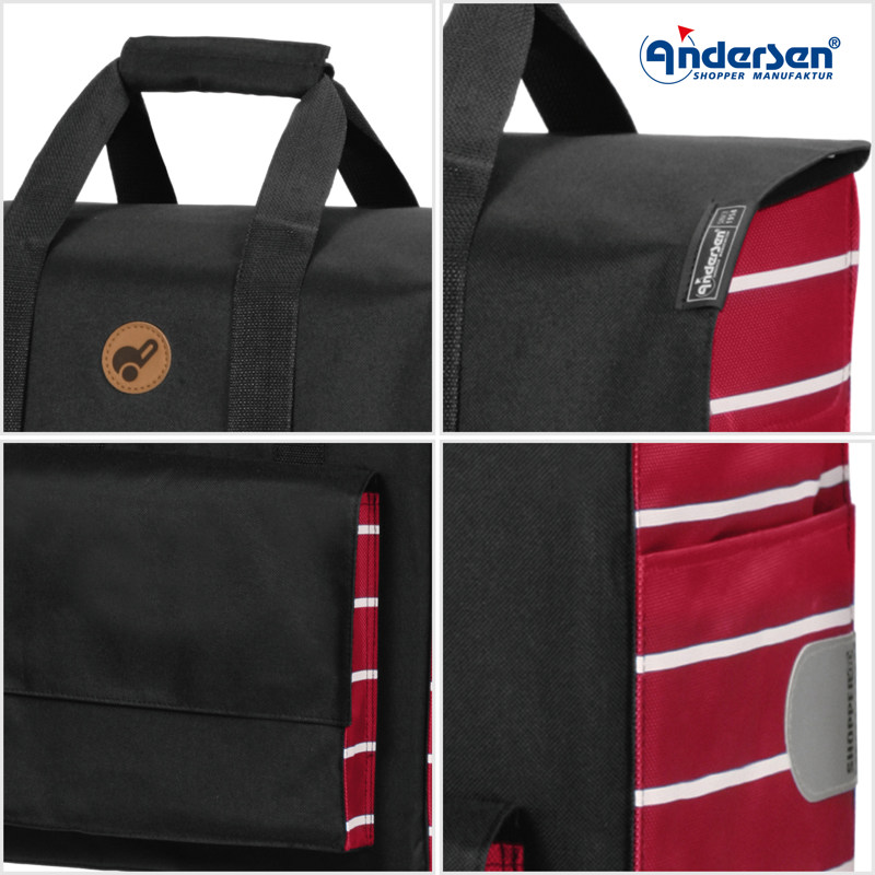 Andersen Shoppingvagn Shopper Jella Svart/Röd 5