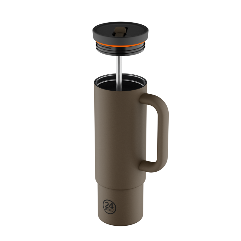 24Bottles Termosmugg Straw Cup Brun 2