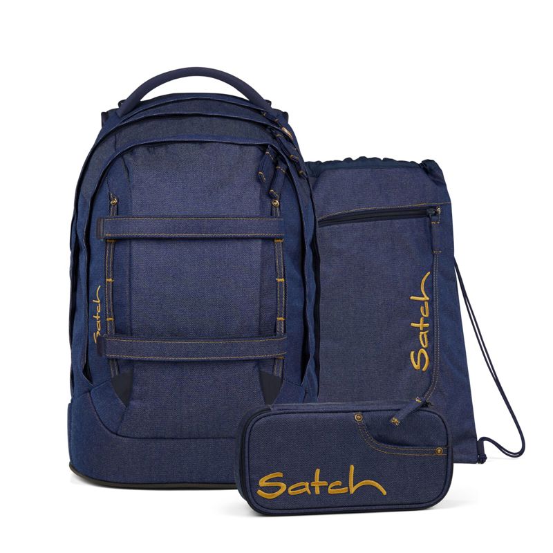 Satch Skolväska Set Denim Blue Denim 1