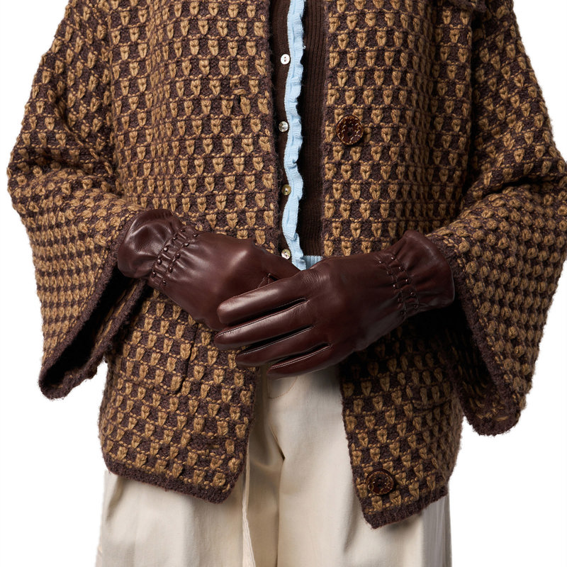RE:DESIGNED Damhandske Lara Wool M. Brun Str S 2