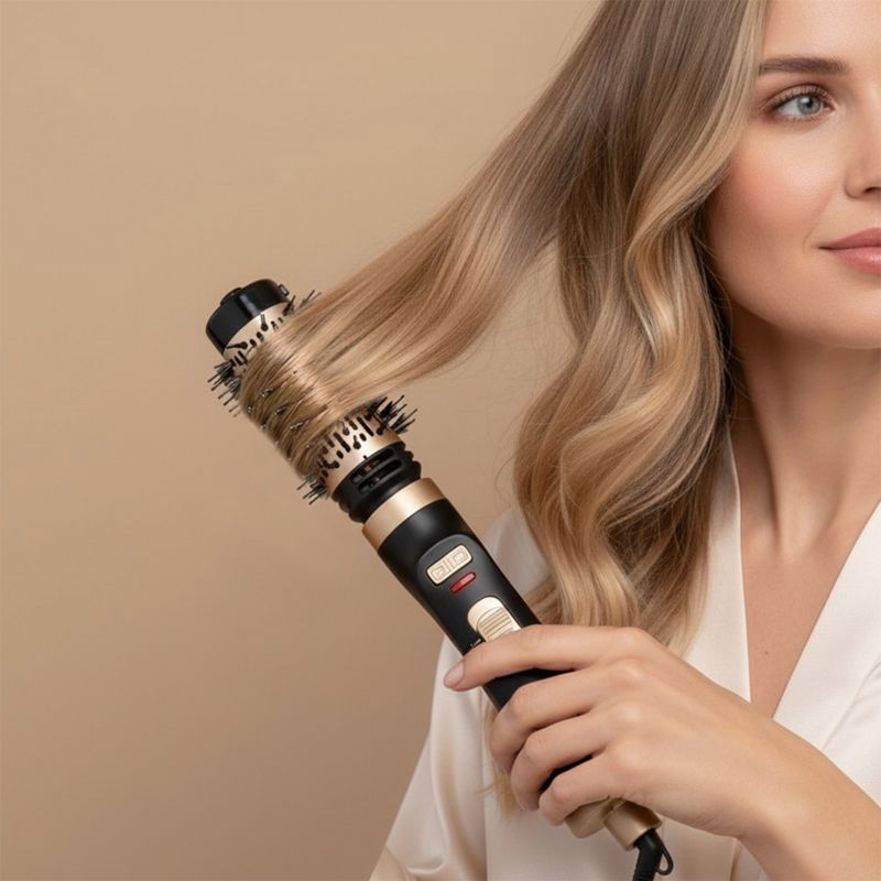 Demeliss Varmluftsbørste Salon Blow Guld/sort 2