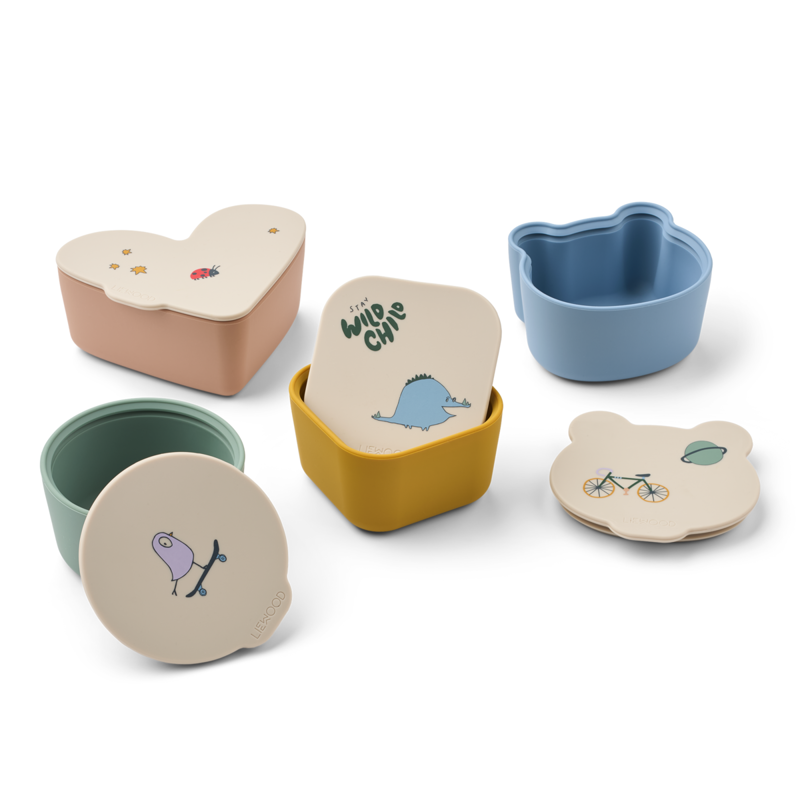 LIEWOOD Snackboks 4-pak Toto Sand 1