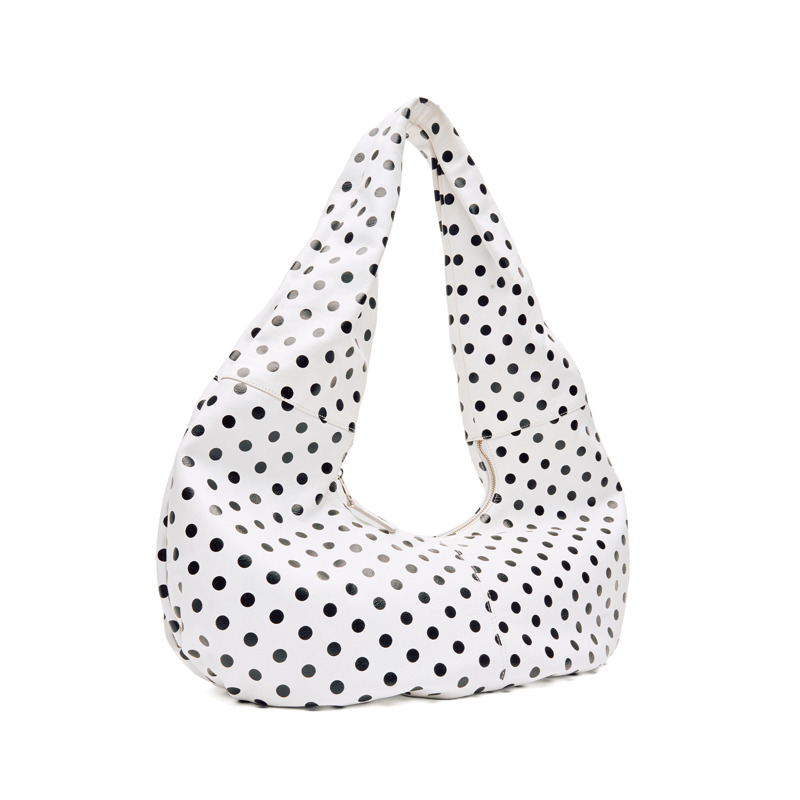 Núnoo Skuldertaske Big Alma Polka Sort/prikker 2