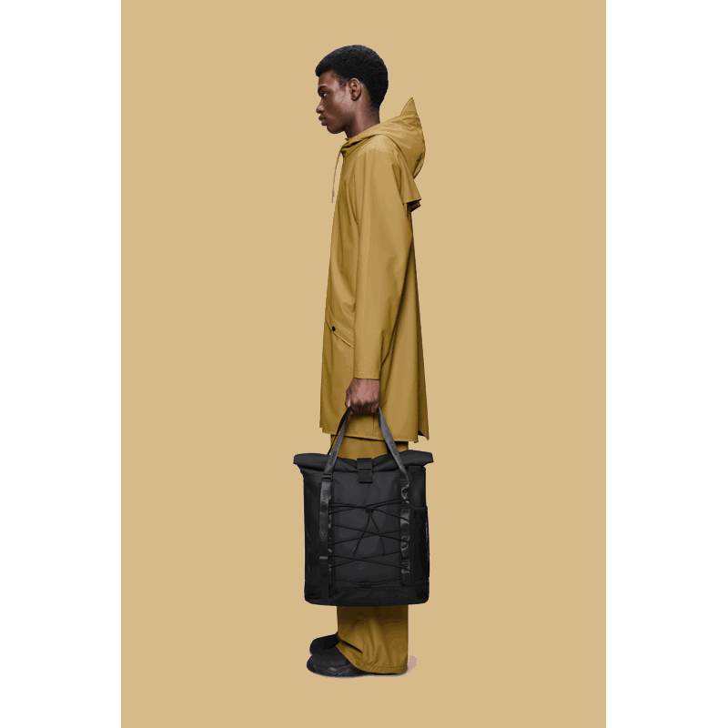 RAINS Tote Bag Trail Rolltop W3 Sort 2