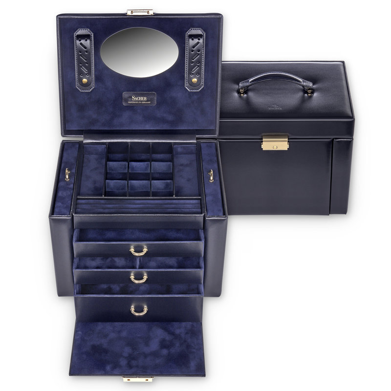Sacher Smykkeskrin L Navy 5