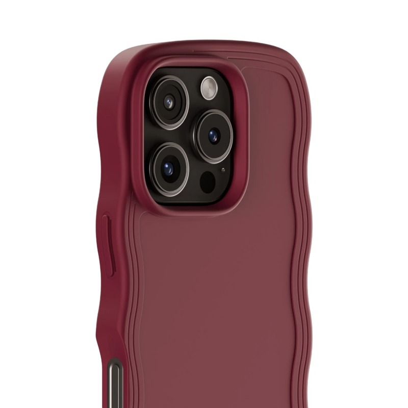Holdit Mobilcover Wavy Bordeaux Iphone 16 Pro 3