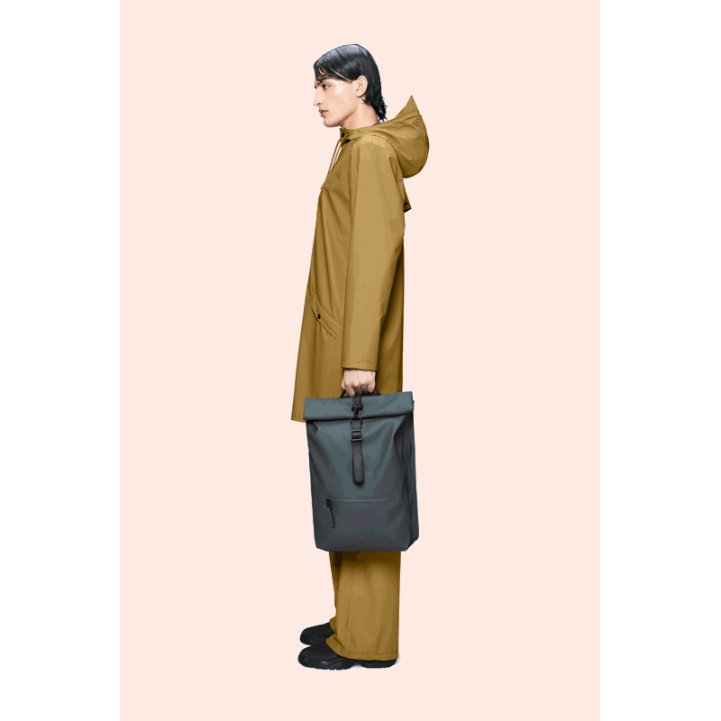 RAINS Ryggsäck Rolltop Rucksack M. Grå 5