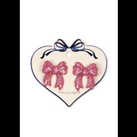 Konges Sløjd Hårspænde Sequin Bow 2-Pak Pink 1