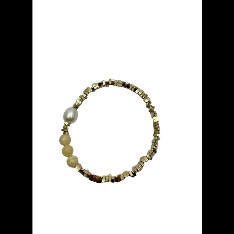 Conmé Armbånd Frida Pearl Gul 1