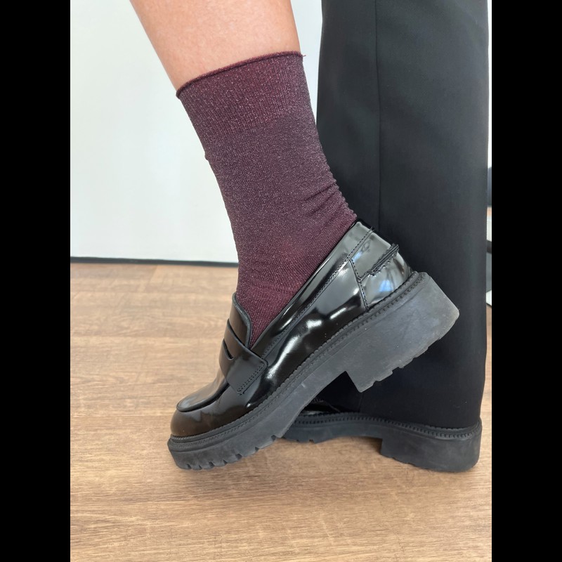 Conmé Strumpor Lurex Bordeaux Str. 40-42 3