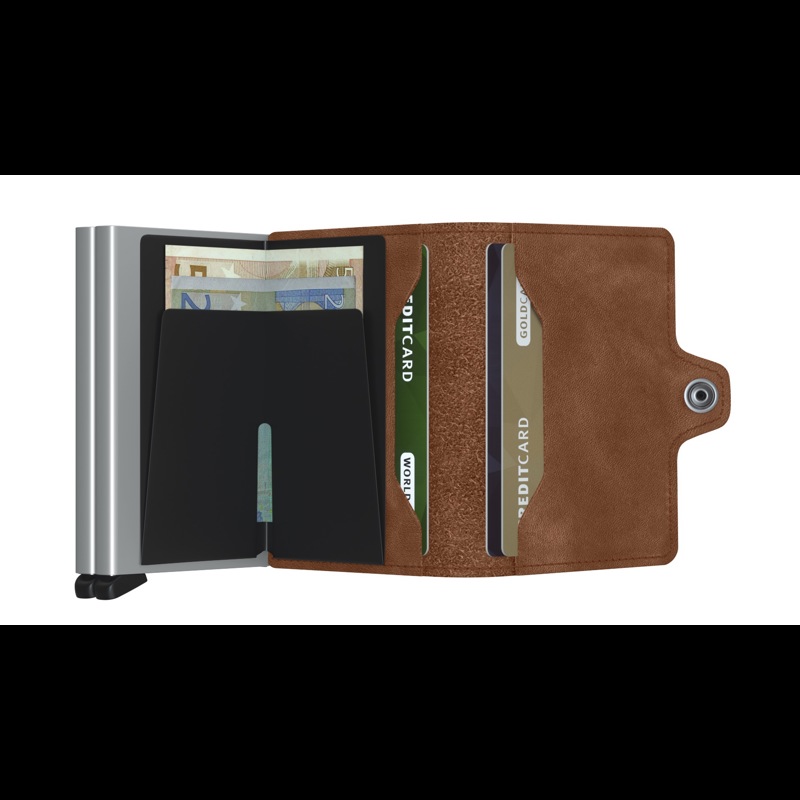 Secrid Kortholder Twinwallet Cognac/sølv 2