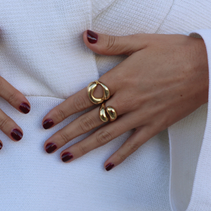 Winther Studio Ring Double Goccia Guld alt image
