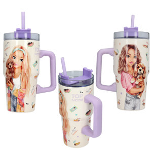 TOPModel To-Go Mugg Sunny Dog Lila/vit alt image