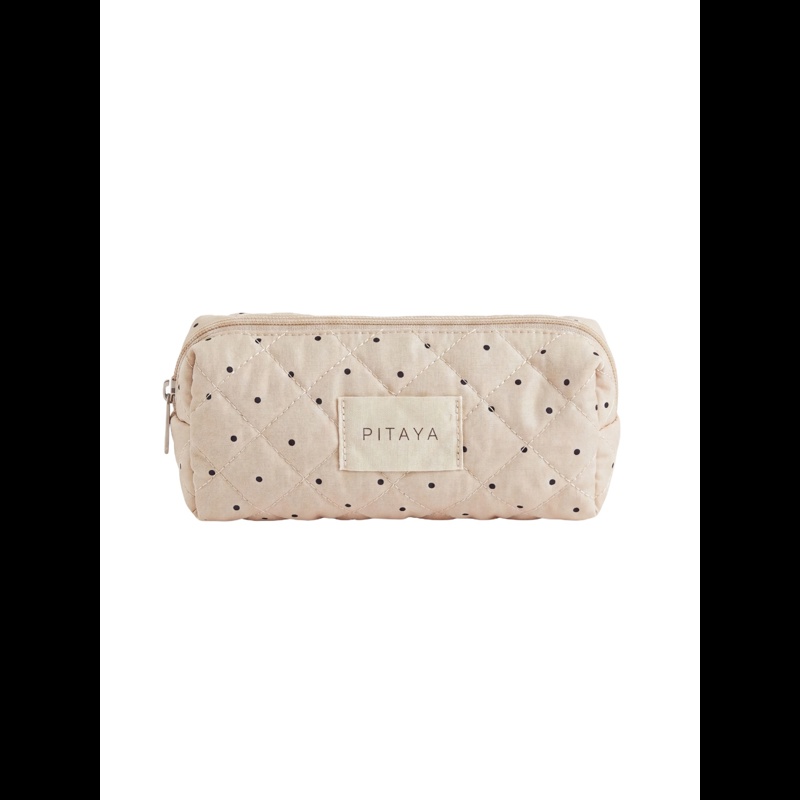 PITAYA Kosmetikpung Dots Small Sort/Beige