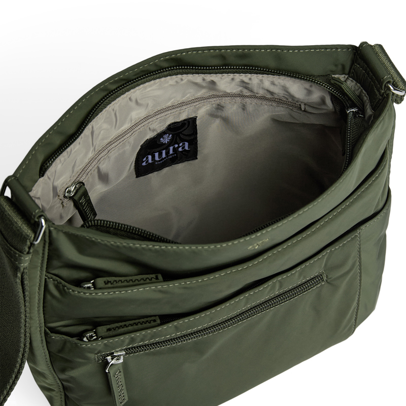 Aura Crossbody Bari Recycled Mörkgrön 6