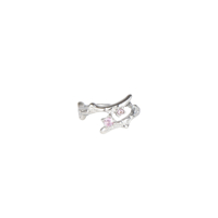 PITAYA Ring Rosa Double Stone  Silver
