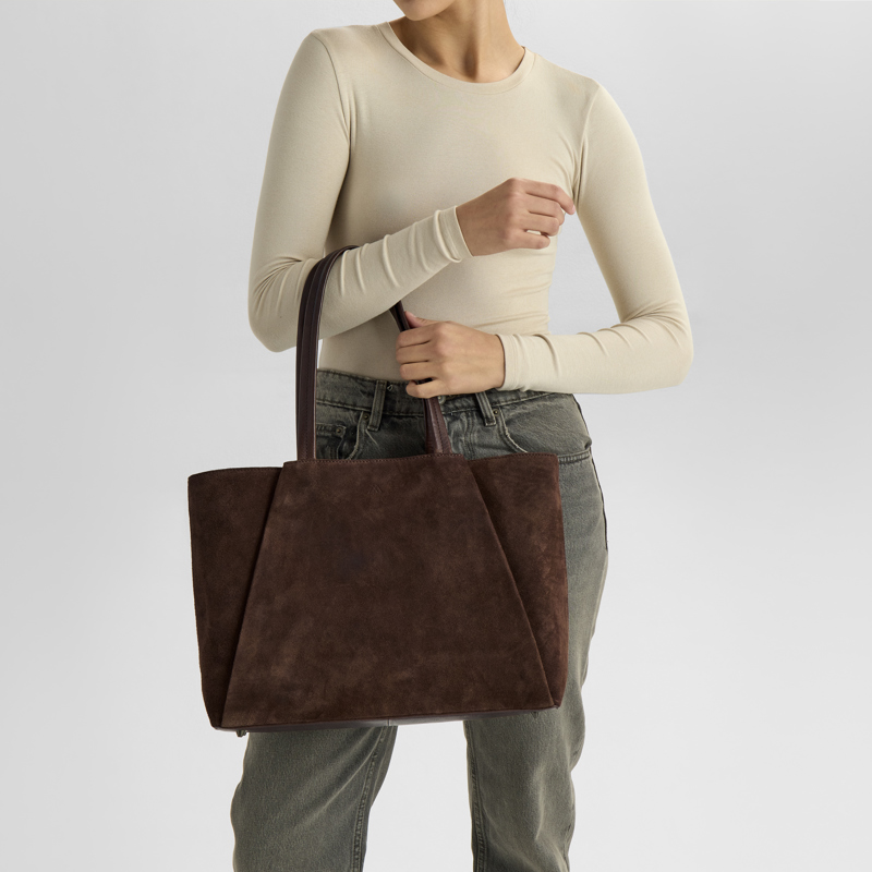 MARKBERG Shopper Sayambg Suede M. Brun 15" 2
